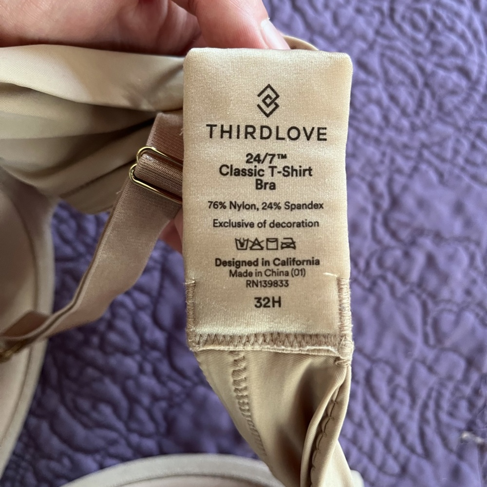 Thirdlove 24/7 classic t-shirt bra 32 H - Picture 2 of 3